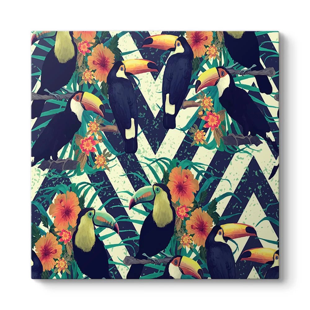 Afrika Papağan Motif Tablosu - Model 3